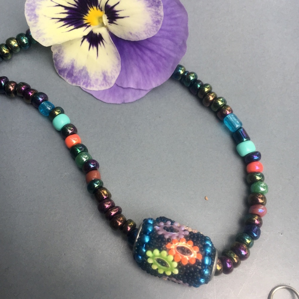 Hand made beaded necklace